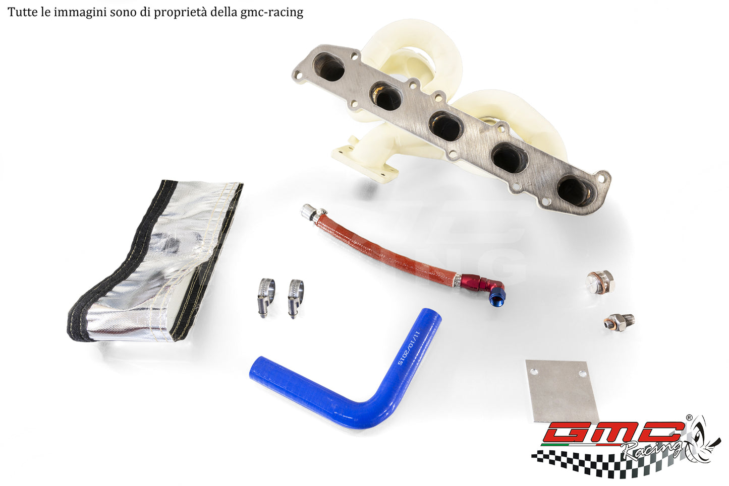 COLLETTORE IN INOX PER FIAT COUPE' 20V TURBO CON ATTACCO TURBO ORIGINALE