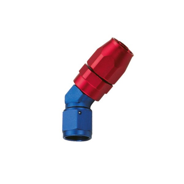 ERGAL, RACCORDO RIUTILIZZABILE 45° FEMMINA 6AN (JIC 9/16" x 18) gomma