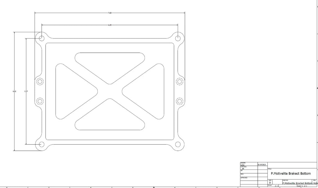 SUPPORTO IN ALLUMINIO RICAVATO DAL PIENO PER BATTERIA P.MOTIVELITE 16V 1250