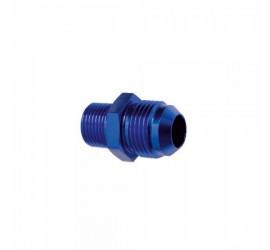 Straight A.N. Male to A.N. Male Bulkhead Fitting Assembly - Blue - Aluminum
