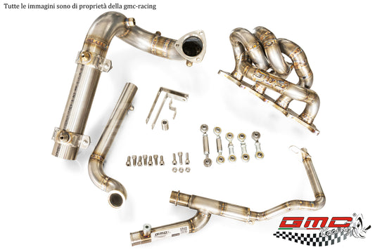 COLLETTORE IN INOX PER 1.4 T-JET ABARTH, FIAT, ALFA E LANCIA ATTACCO TURBO TD04 CON WASTEGATE ESTERNA  CON KIT DOWNPIPE