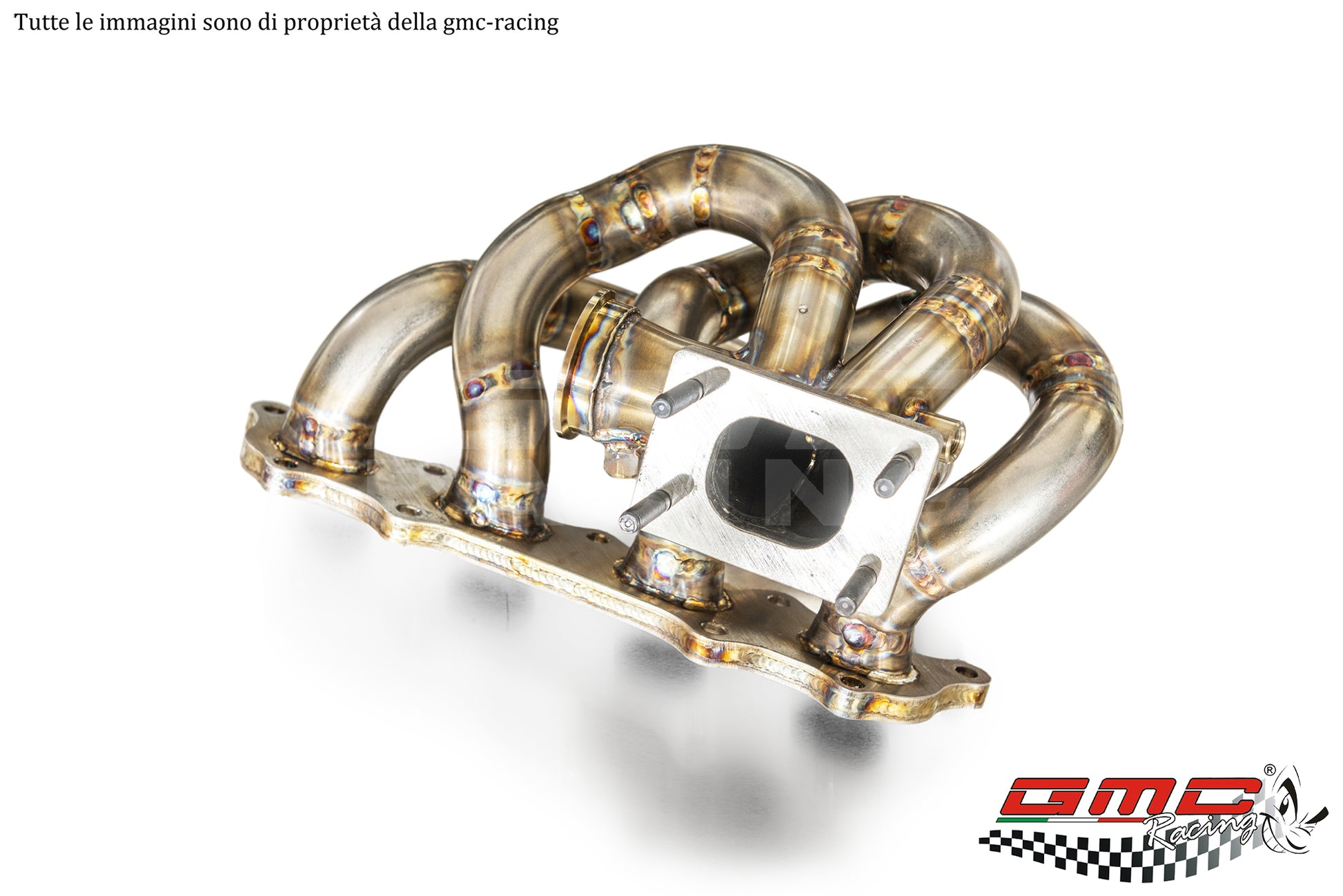 COLLETTORE IN INOX PER 1.4 T-JET ABARTH, FIAT, ALFA E LANCIA ATTACCO TURBO TD04 CON WASTEGATE ESTERNA  CON KIT DOWNPIPE