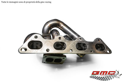 COLLETTORE IN INOX PER MITSUBISHI LANCER EVO VI-VII-VIII-IX CON ATTACCO TURBO T4 TWINSCROLL PER TURBO EFR