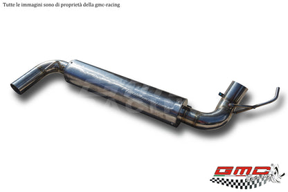 SCARICO COMPLETO IN INOX PER LANCIA DELTA EVO  DA 70mm CON FINALE SCOMPONIBILE