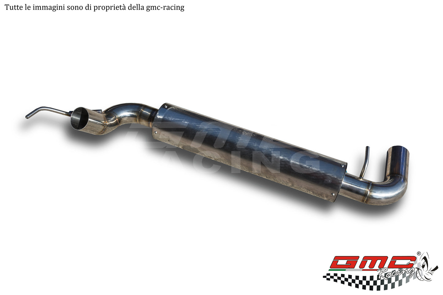SCARICO COMPLETO IN INOX PER LANCIA DELTA EVO  DA 70mm CON FINALE SCOMPONIBILE