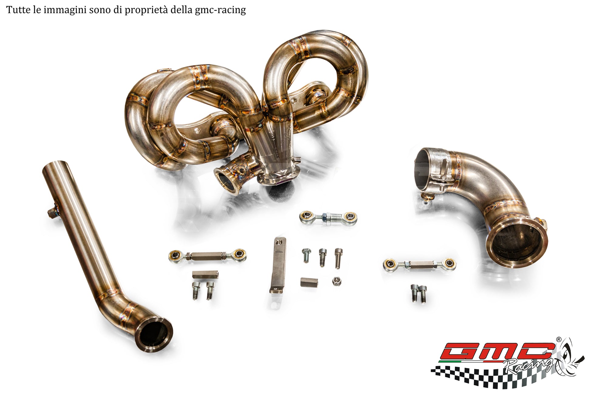 COLLETTORE INOX PER  LANCIA DELTA INTEGRALE 8V CON ATTACCO TURBO TIAL CON KIT DOWNPIPE