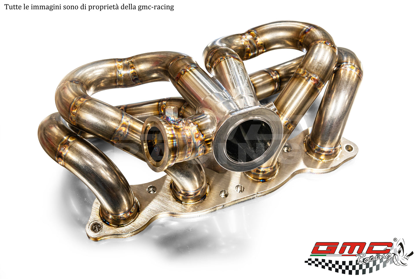 COLLETTORE INOX PER  LANCIA DELTA INTEGRALE 8V CON ATTACCO TURBO TIAL CON KIT DOWNPIPE