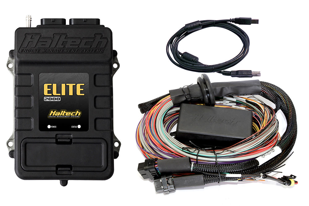 HALTECH ELITE 2000 CENTRALINA UNIVERSALE + KIT CABLAGGIO UNIVERSALE PREMIUM, L: 2.5m (8')