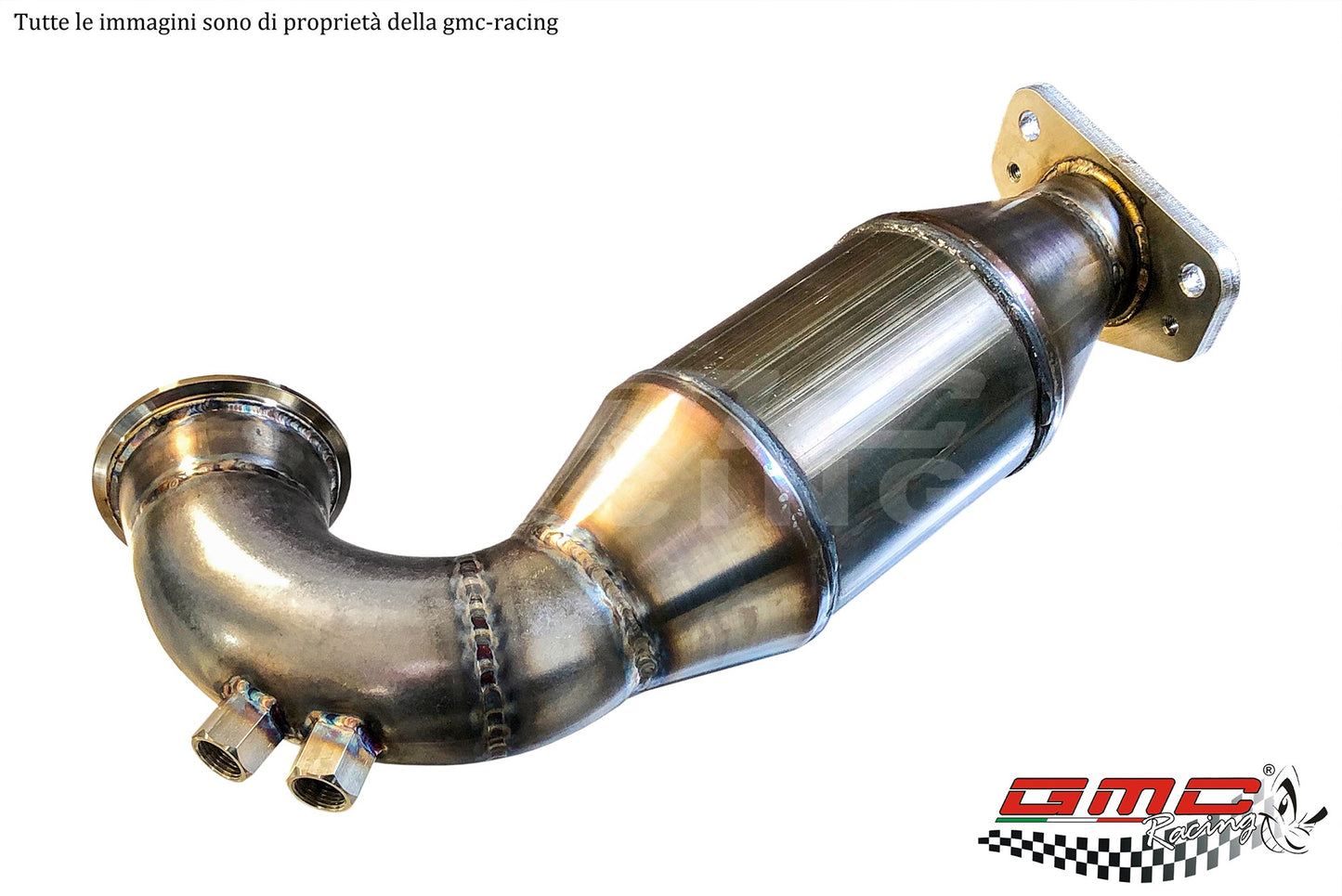 DOWNPIPE PER ABARTH, ALFA, FIAT, LANCIA 1.4 PER T-JET PER TURBINA 1446 GARRETT CON CATALIZZATORE METALLICO