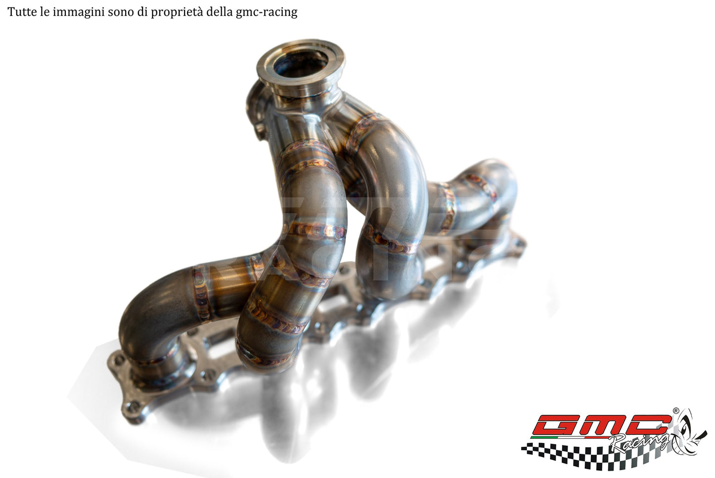 KIT COLLETTORE COSWORTH CON ATTACCO TURBO V-BAND CON WASTEGATE ESTERNA E KIT DOWNPIPE
