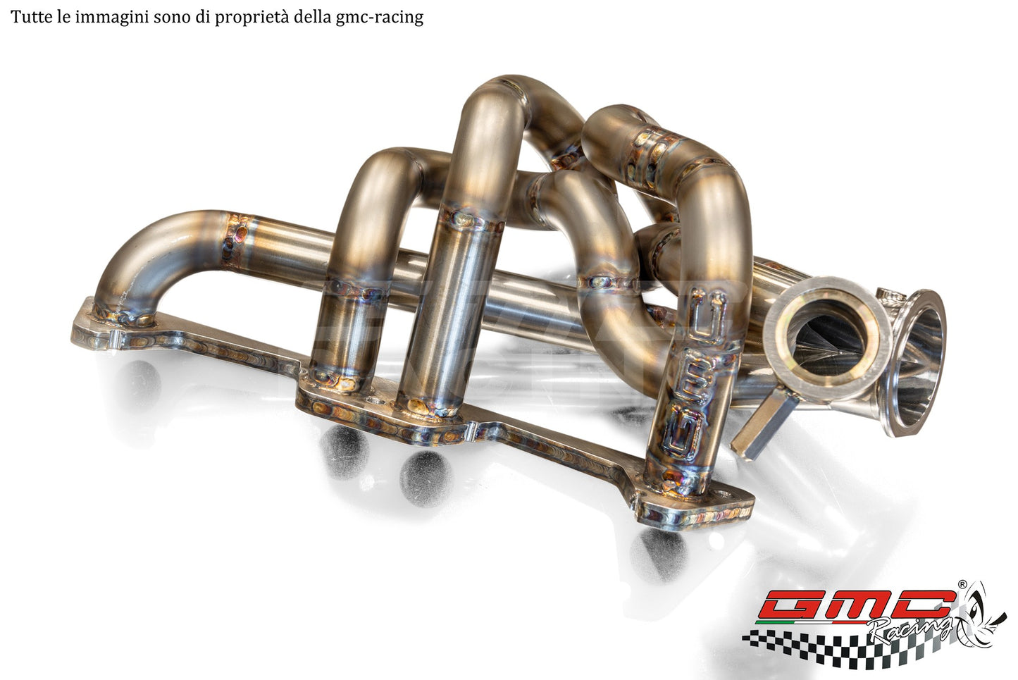 KIT COLLETTORE PUNTO GT CON ATTACCO TURBINA TIAL E CON WASTEGATE ESTERNA MV-S, CON KIT DOWNPIPE