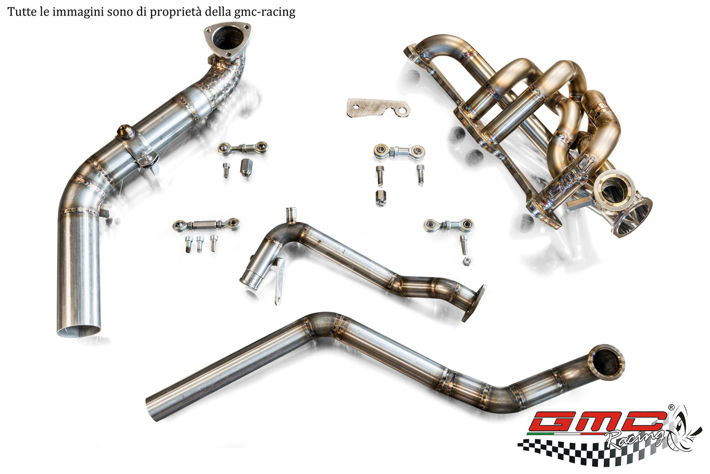 KIT COLLETTORE PUNTO GT CON ATTACCO TURBINA TIAL E CON WASTEGATE ESTERNA MV-S, CON KIT DOWNPIPE