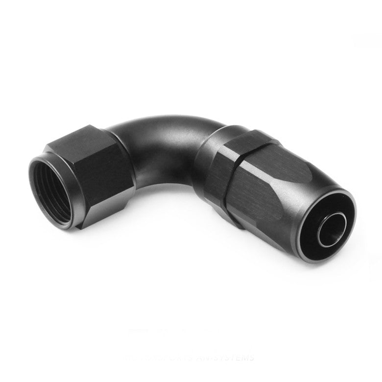 ERGAL, RACCORDO RIUTILIZZABILE 90° FEMMINA 10AN (JIC 7/8" x 14) gomma nero