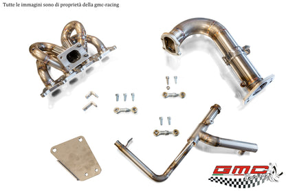 STAINLESS STEEL MANIFOLD FOR ABARTH 1.4 T-JET WITH DOWNPIPE KIT AND WATER PIPE KIT