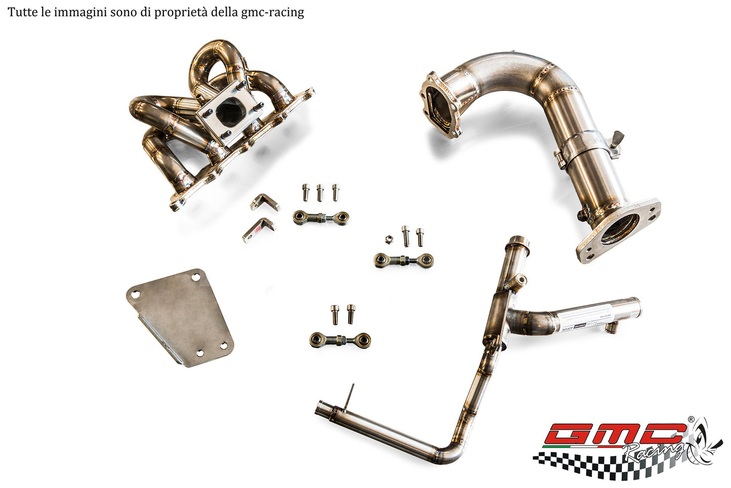 KIT COLLETTORE CON ATTACCO TURBO T25 CON KIT DOWNPIPE E KIT TUBO ACQUA