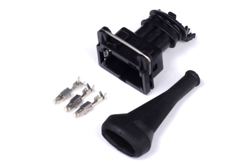 HALTECH SOCKET AND PIN ONLY - BOSCH 3 PIN FEMALE CONNECTOR JUNIOR TIMER