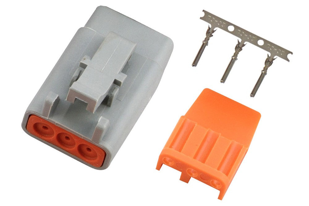 HALTECH Plug and Pin Only - Deutsch DTM-3 Male Connector (7.5 Amp)