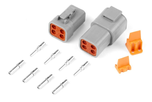 HALTECH Solo spina e pin - Set di connettori Deutsch DTP-4 abbinati (25 amp)