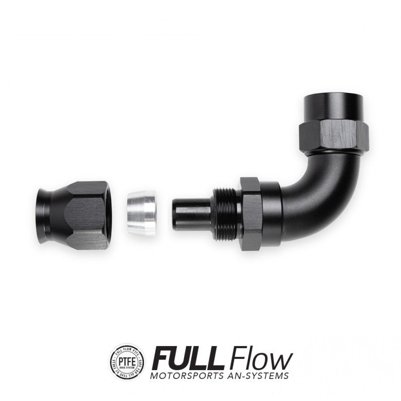 ERGAL, 120° HIGH PRESSURE FITTING 12AN (JIC 1 1/16" x 12) black teflon