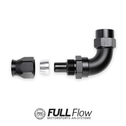 ERGAL, 120° HIGH PRESSURE FITTING 12AN (JIC 1 1/16" x 12) black teflon