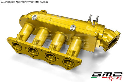 CNC-machined aluminum intake manifold designed by Gabucci Autotecnica