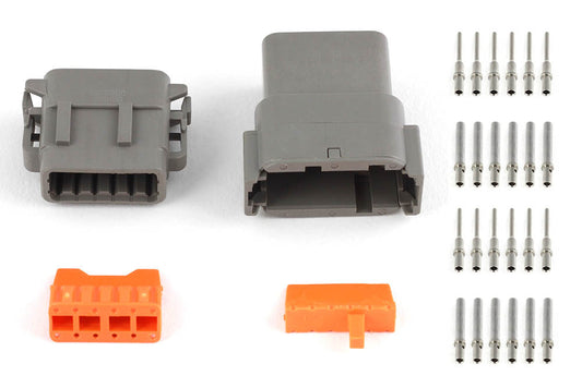 HALTECH Socket and Pin Only - Matching Set of Deutsch DTM-12 Connectors (7.5 Amp)