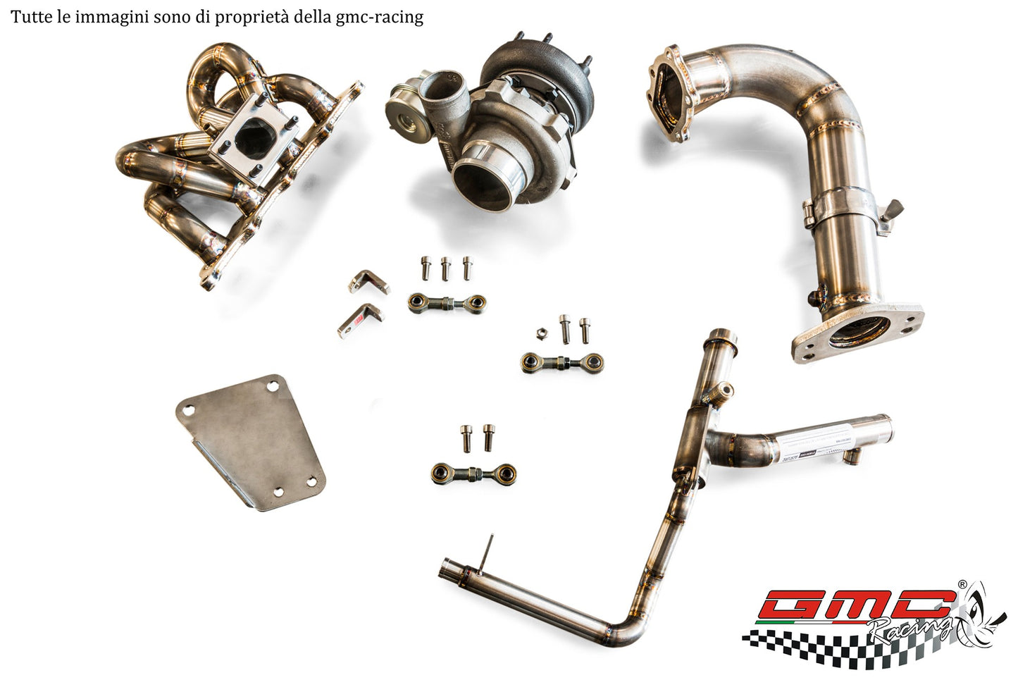 KIT TURBO 500 ABARTH per POTENZE FINO A 300CV CON TURBINA GARRETT GBC 20-300