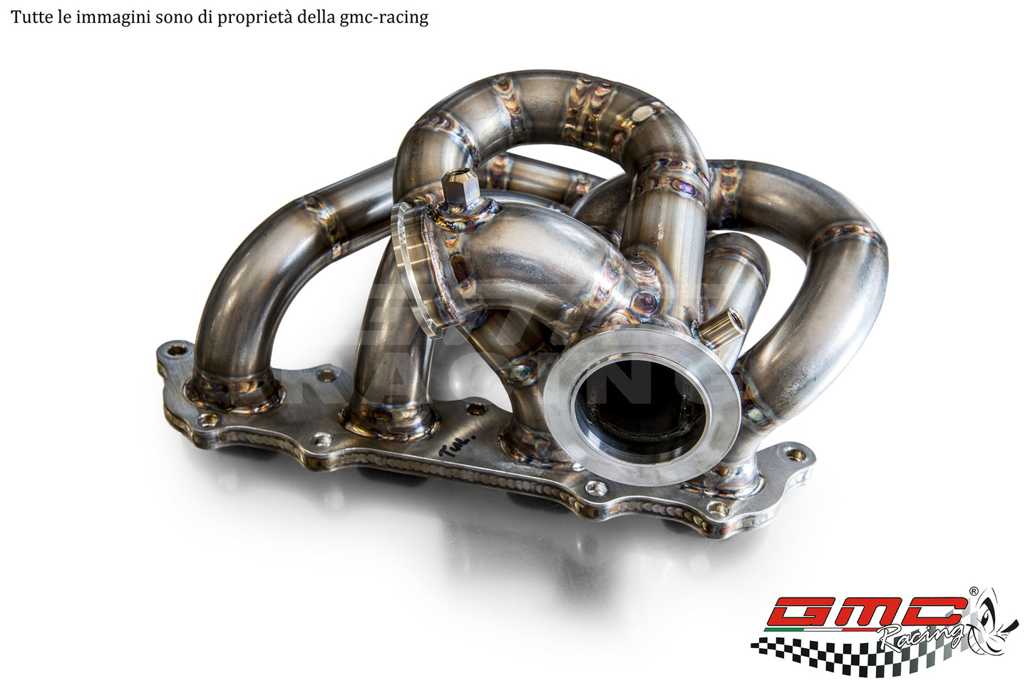 COLLETTORE IN INOX PER 1.4 T-JET ABARTH, FIAT, ALFA E LANCIA CON WASTEGATE ESTERNA CON KIT DOWNPIPE E MANICOTTO ACQUA
