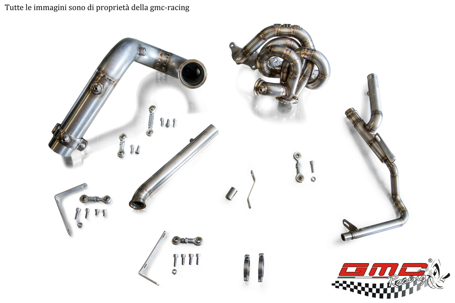 COLLETTORE IN INOX PER 1.4 T-JET ABARTH, FIAT, ALFA E LANCIA CON WASTEGATE ESTERNA CON KIT DOWNPIPE E MANICOTTO ACQUA