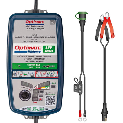 CARICABATTERIE E MANTENITORE AUTOMATICO OPTIMATE TM-271 V2 LITHIUM [12.8-13.2 V / 16 V]