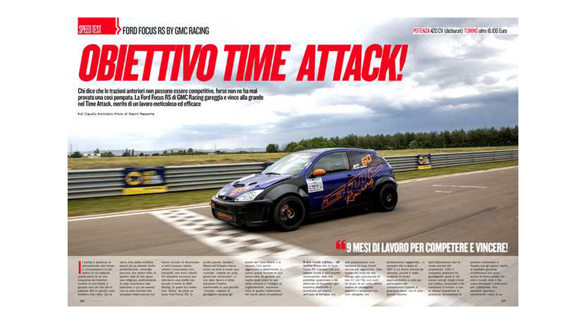Article in the ELABORARE magazine n. 206 June 2015, our tremendous Focus RS is even on the cover